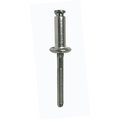 Irwin Blind Rivet, Dome Head, 0.1875 in Dia., 0.51 in L, Aluminum Body, 1000 PK PAST6187